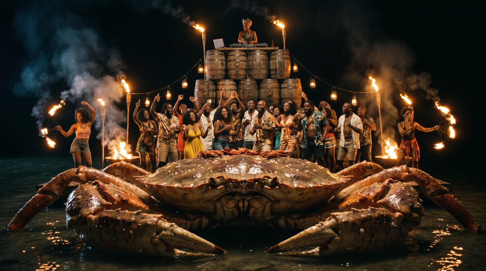 Teasers IA — visuel de production Byss Group (crabe scene)