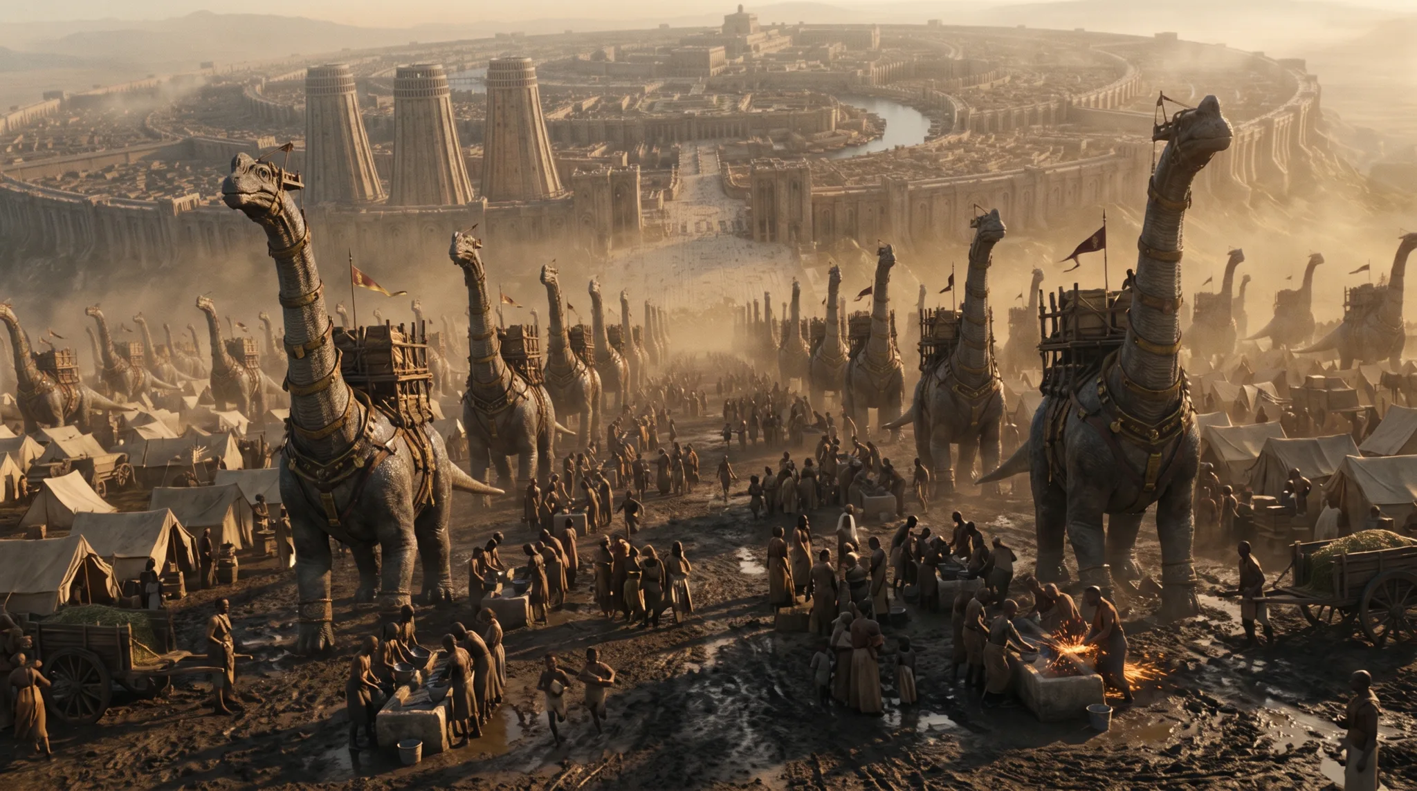 Jurassic Wars — visuel de production Byss Group (jw champ bataille)