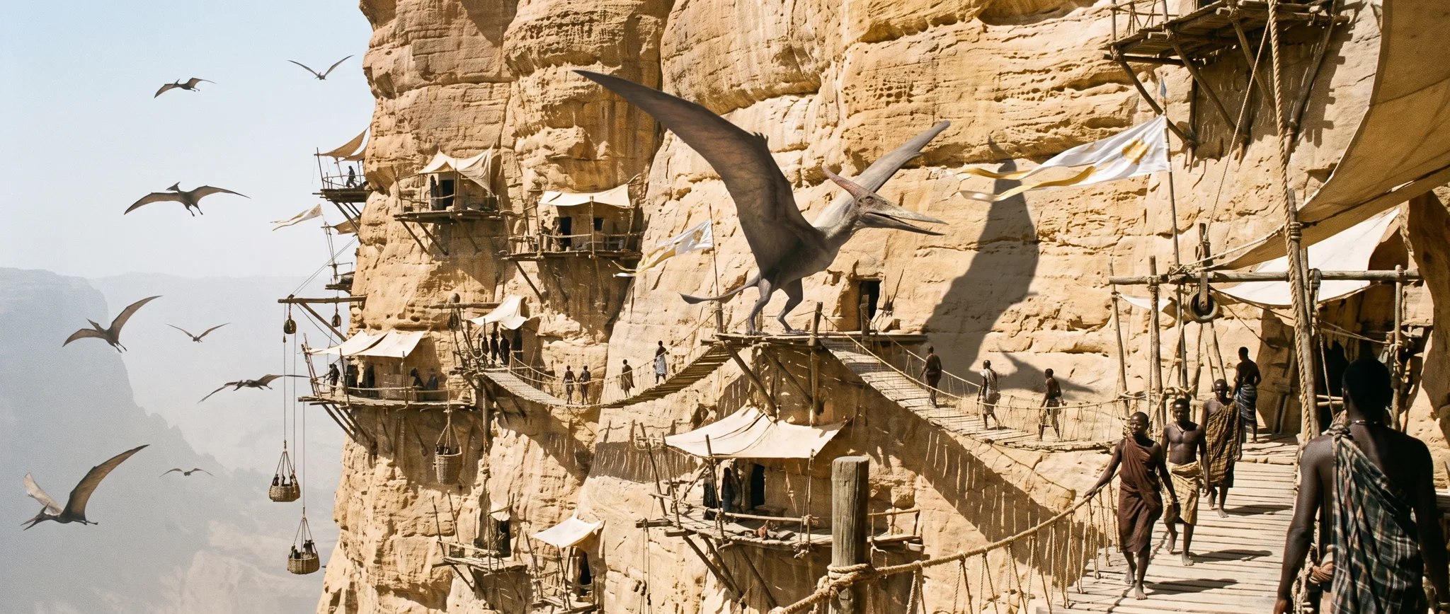 Jurassic Wars — visuel de production Byss Group (jw cite falaise)