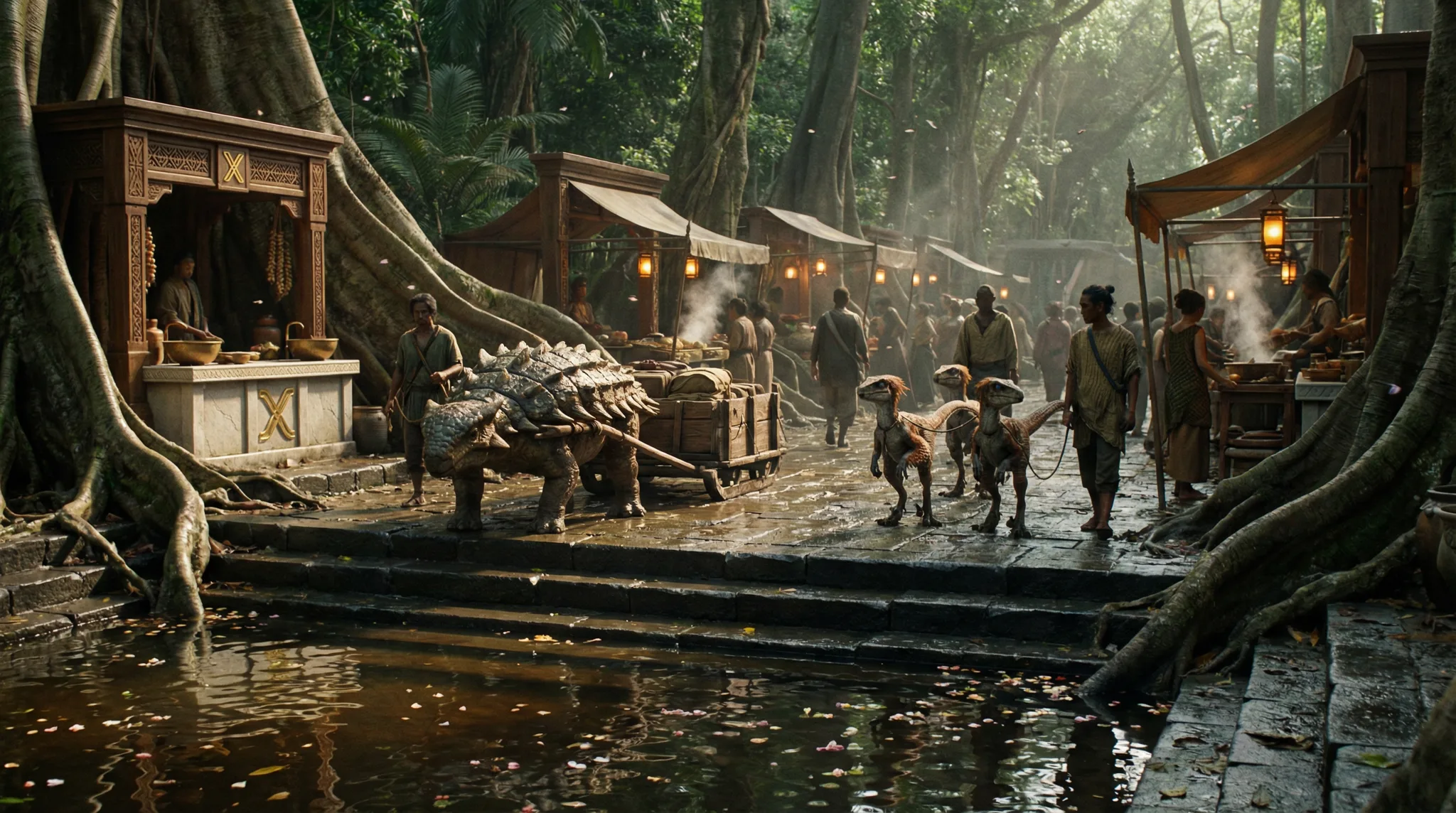 Jurassic Wars — visuel de production Byss Group (jw marche jungle)
