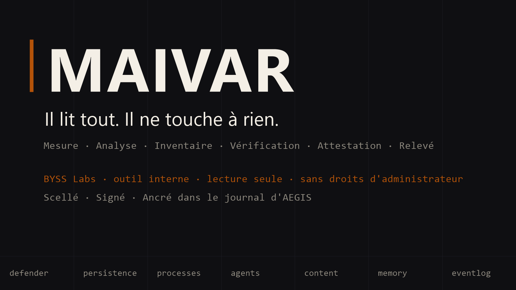 Aperçu du projet, MAIVAR